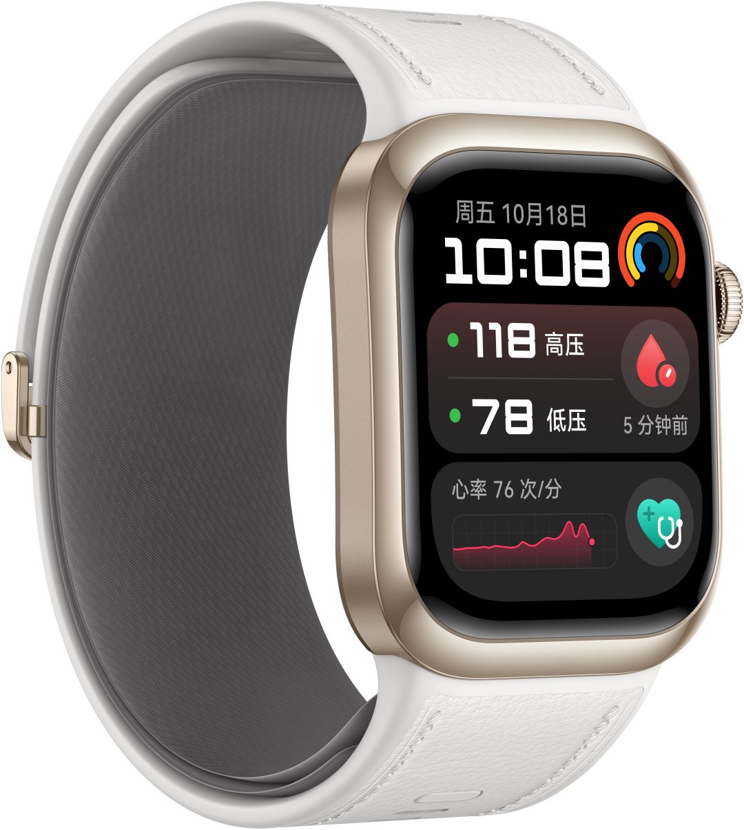 Смарт-часы Huawei Watch D2 48 мм золотистый-белый