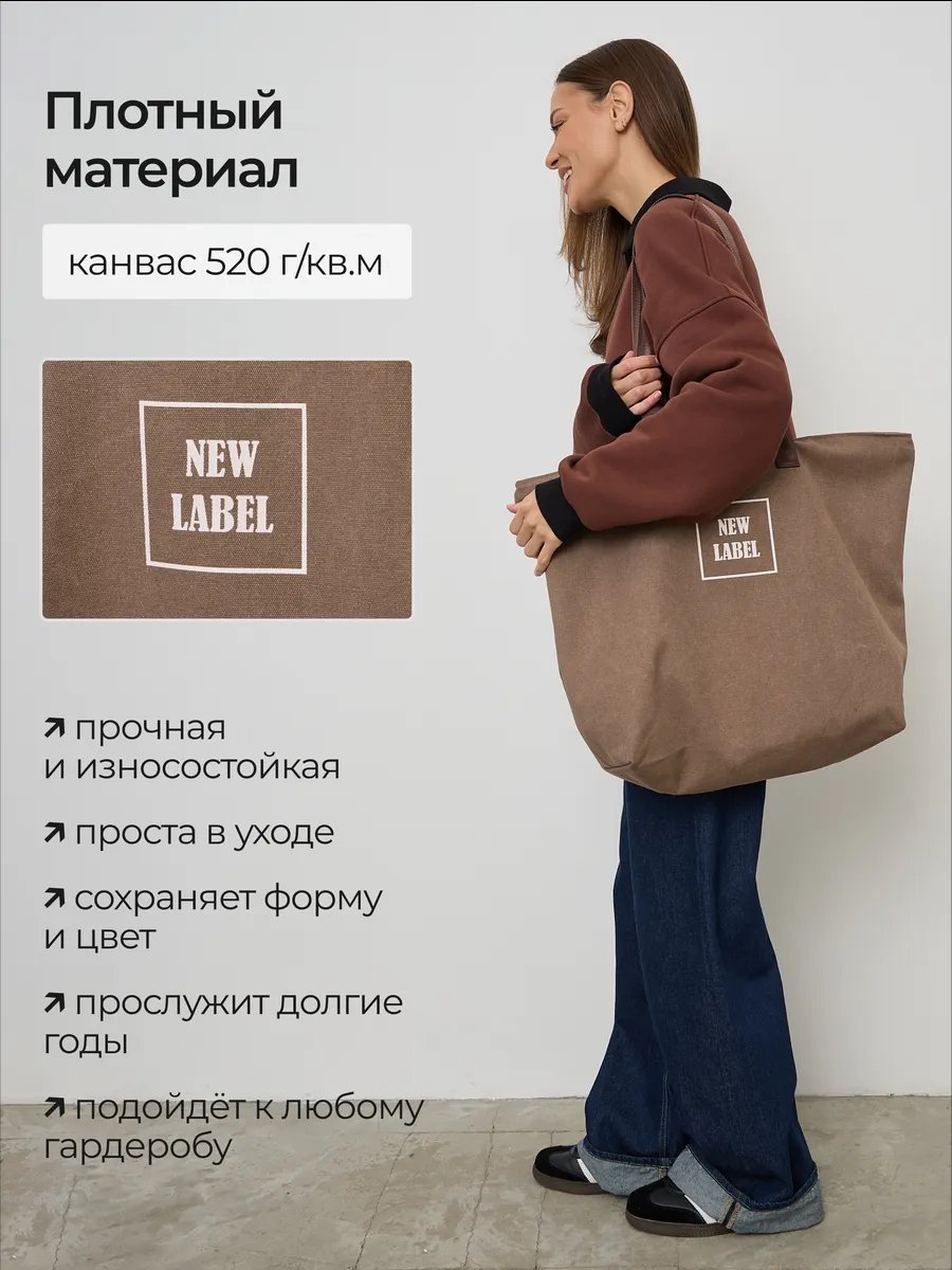 Сумка шоппер Федор Сумкин хлопок коричневый
