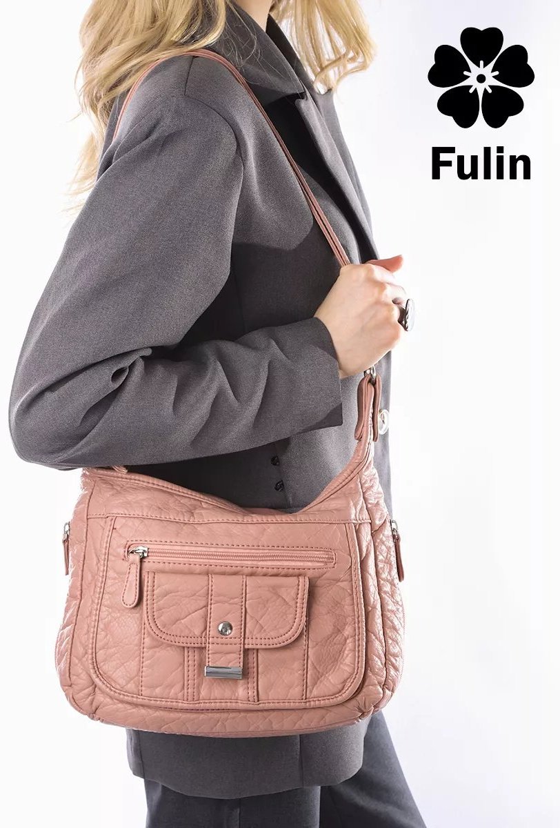 Сумка кросс-боди FULIN экокожа розовый купить,NaN