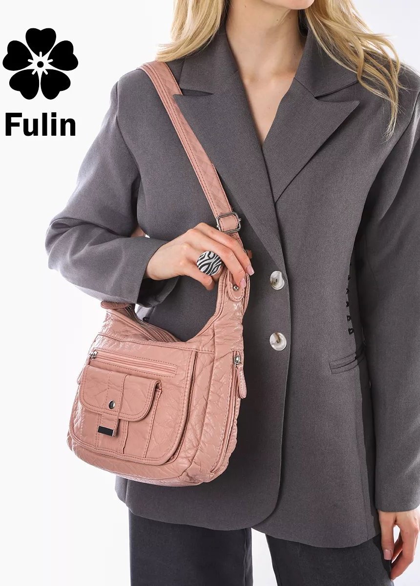 Сумка кросс-боди FULIN экокожа розовый купить,NaN