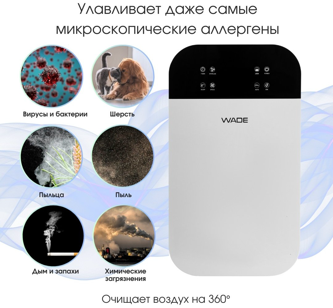 Очиститель воздуха WADE LP300 белый купить,NaN