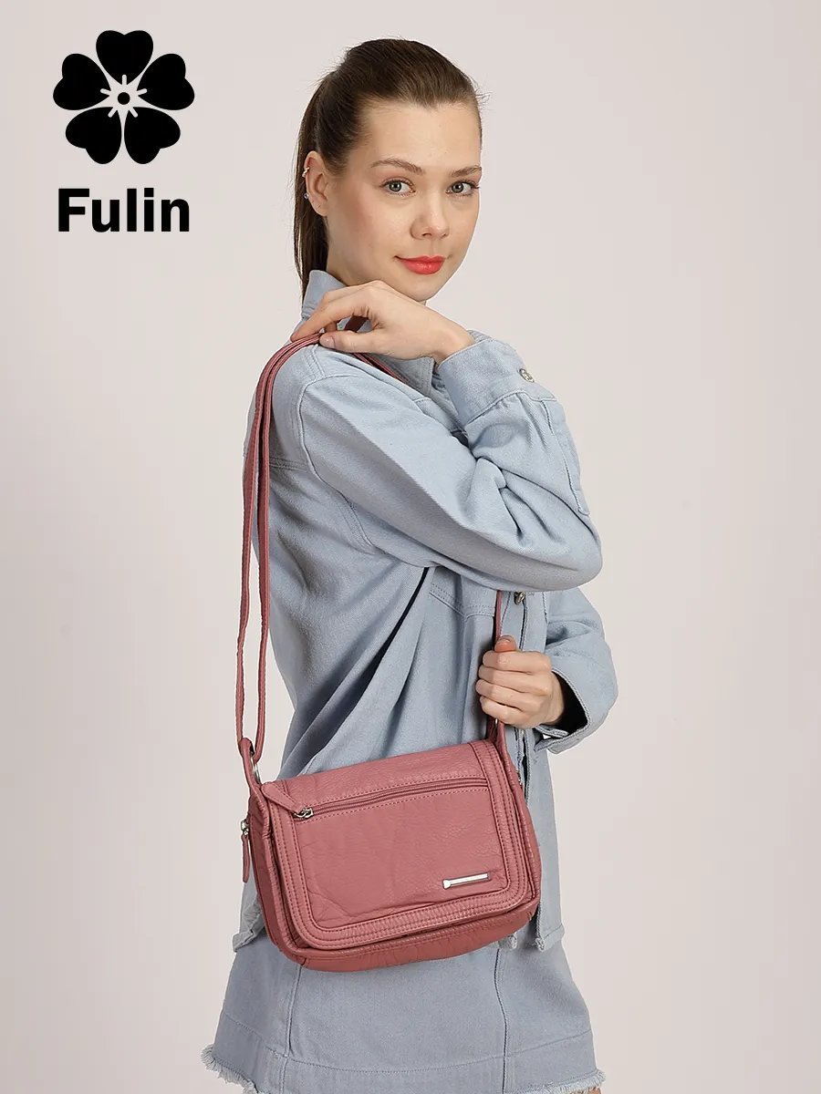 Сумка кросс-боди Fuling экокожа розовый