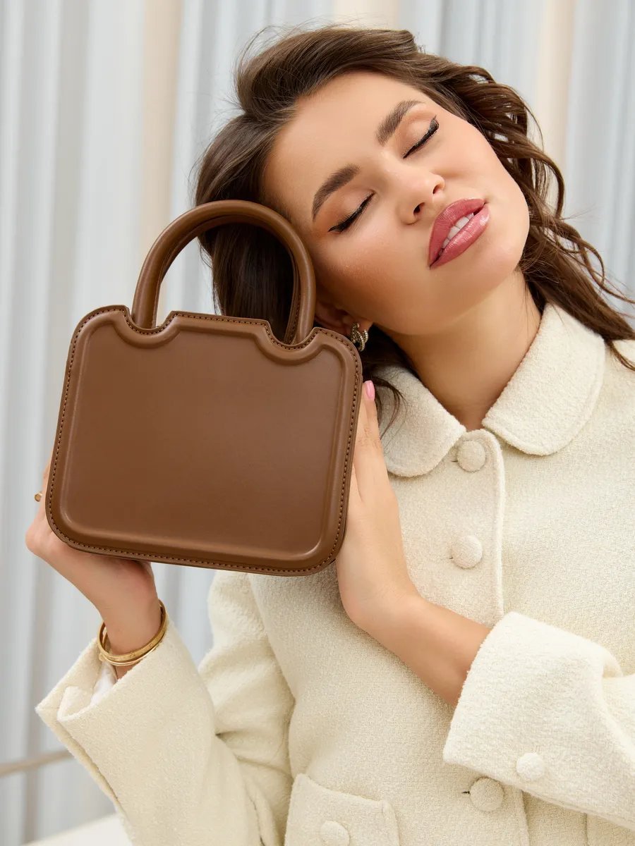 Сумка багет Rare accessories экокожа коричневый