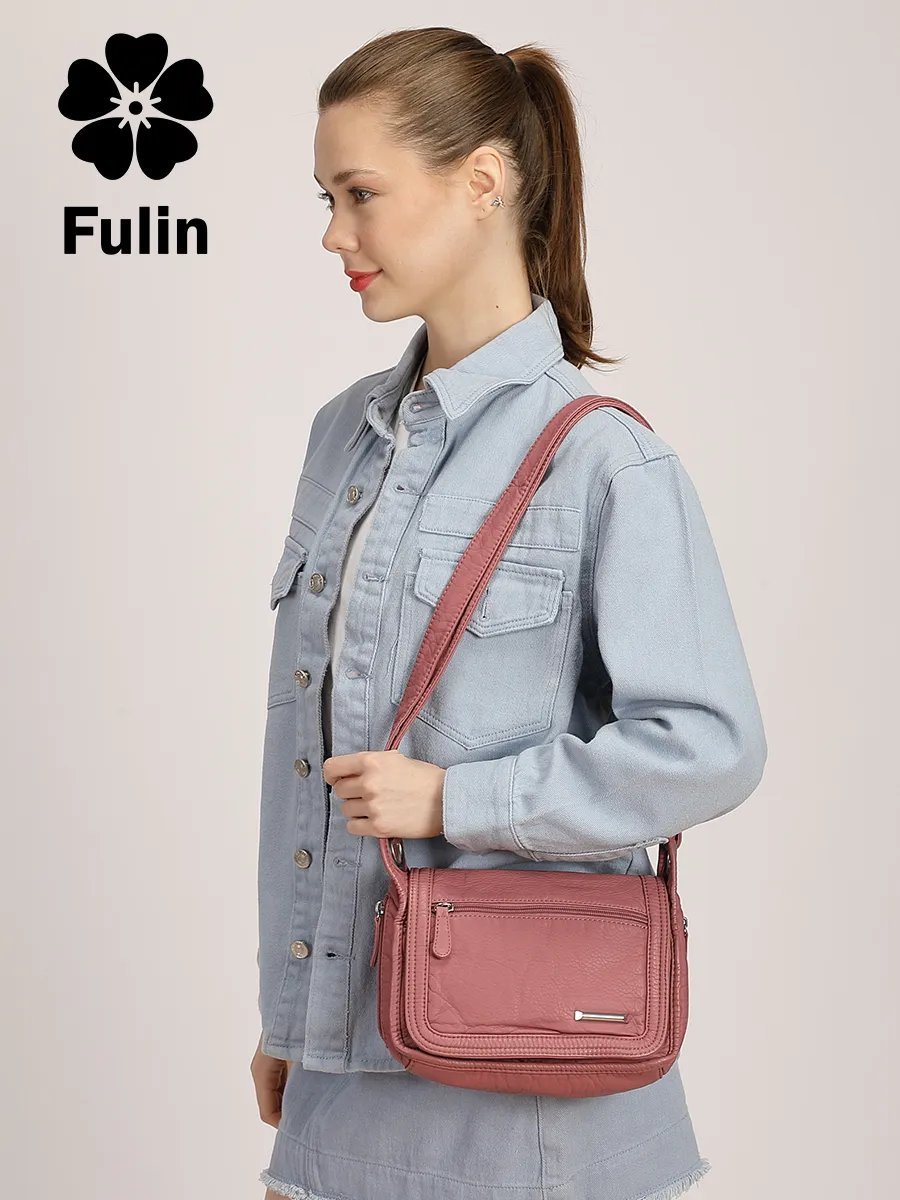 Сумка кросс-боди Fuling экокожа розовый