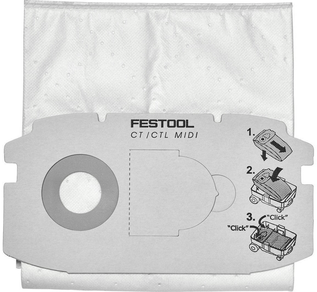 Мешок-пылесборник для пылесоса Festool многоразовый 498411 5 шт