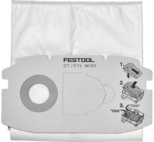 Мешок-пылесборник для пылесоса Festool многоразовый 498411 5 шт