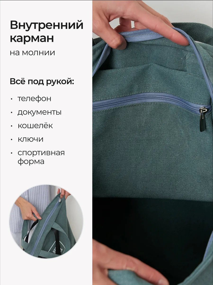 Сумка шоппер Федор Сумкин хлопок серый купить,NaN