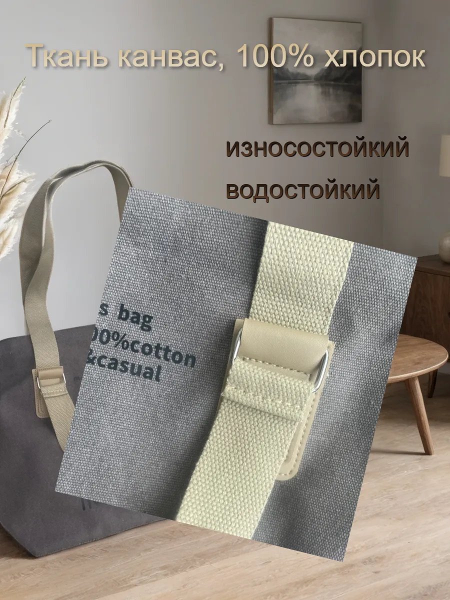 Сумка шоппер канвас коричневый купить,NaN