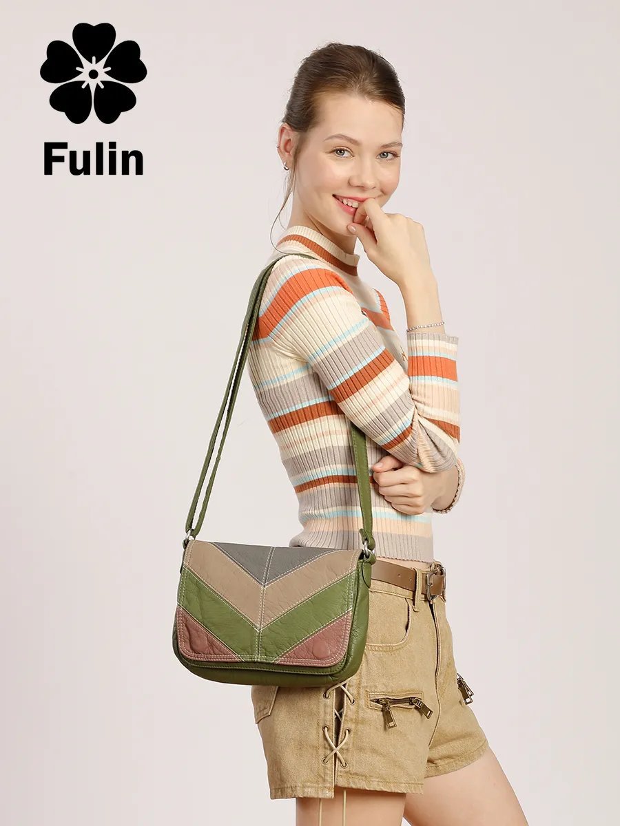 Сумка кросс-боди FULIN экокожа зеленый купить,NaN