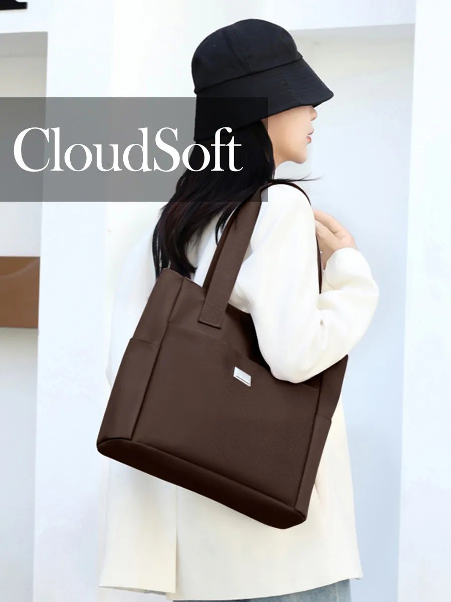 Сумка шоппер CloudSoft нейлон коричневый купить,NaN