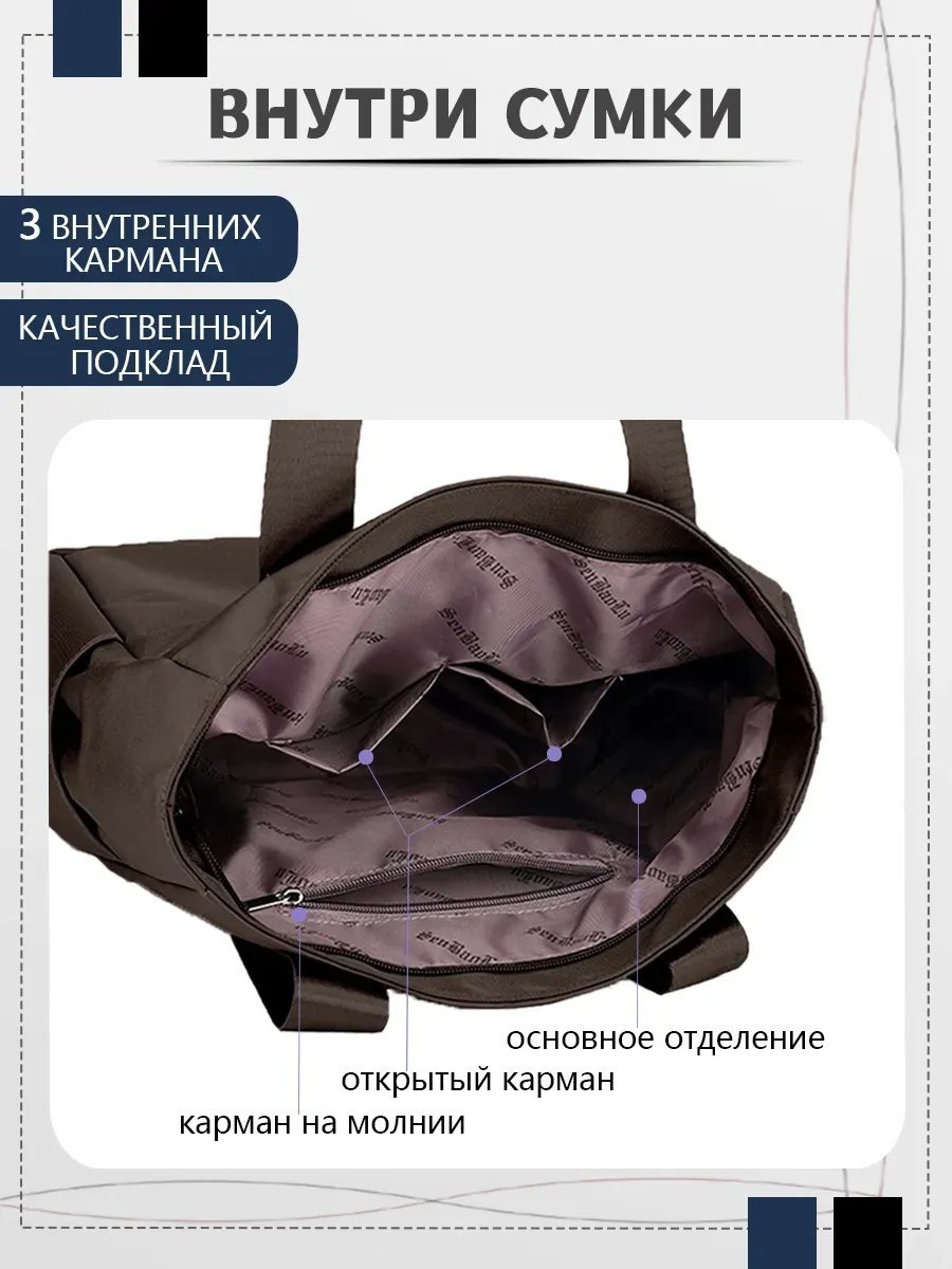 Сумка шоппер CloudSoft нейлон коричневый купить,NaN