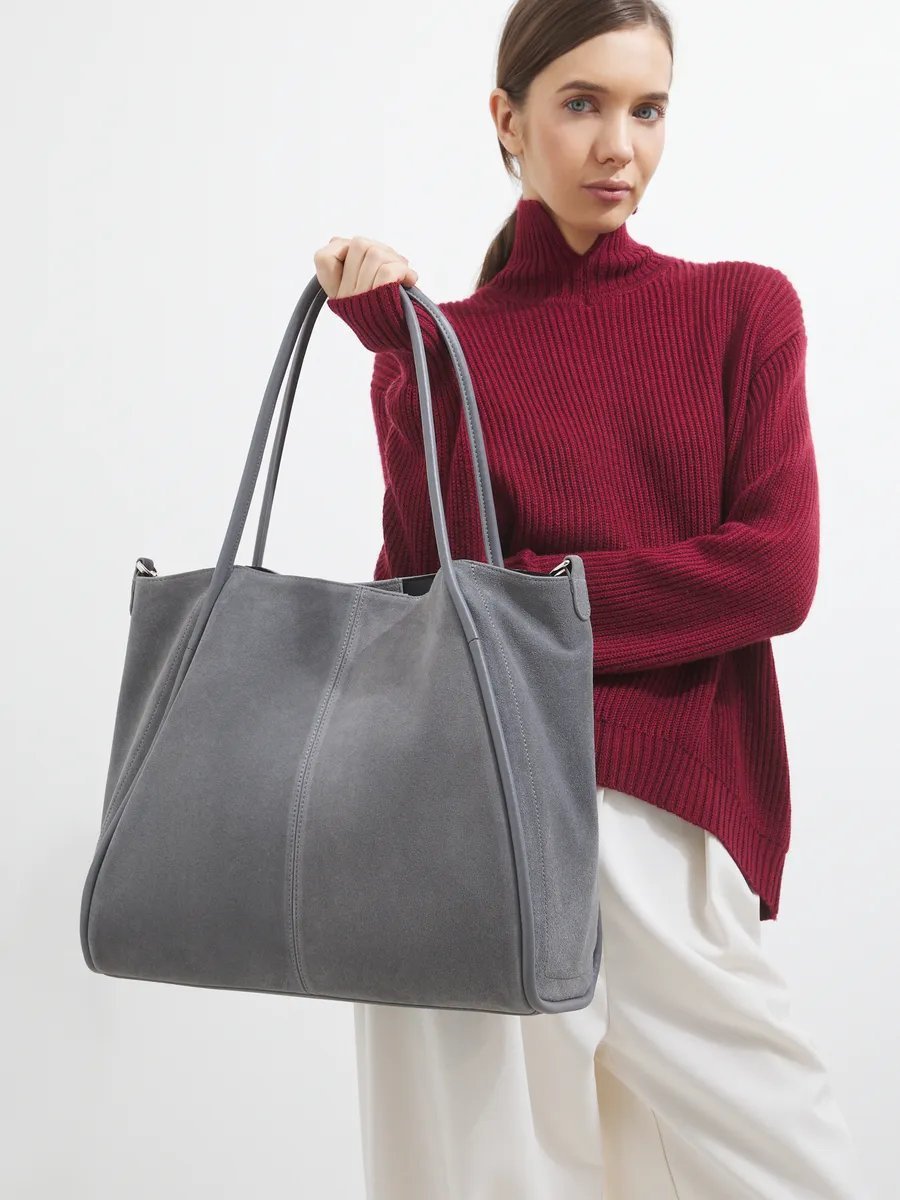 Сумка шоппер Tendance искусственная кожа серый купить,NaN