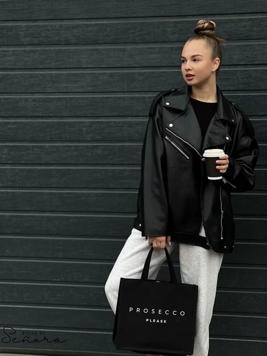 Сумка шоппер Bolso de Senora канвас черный купить,NaN