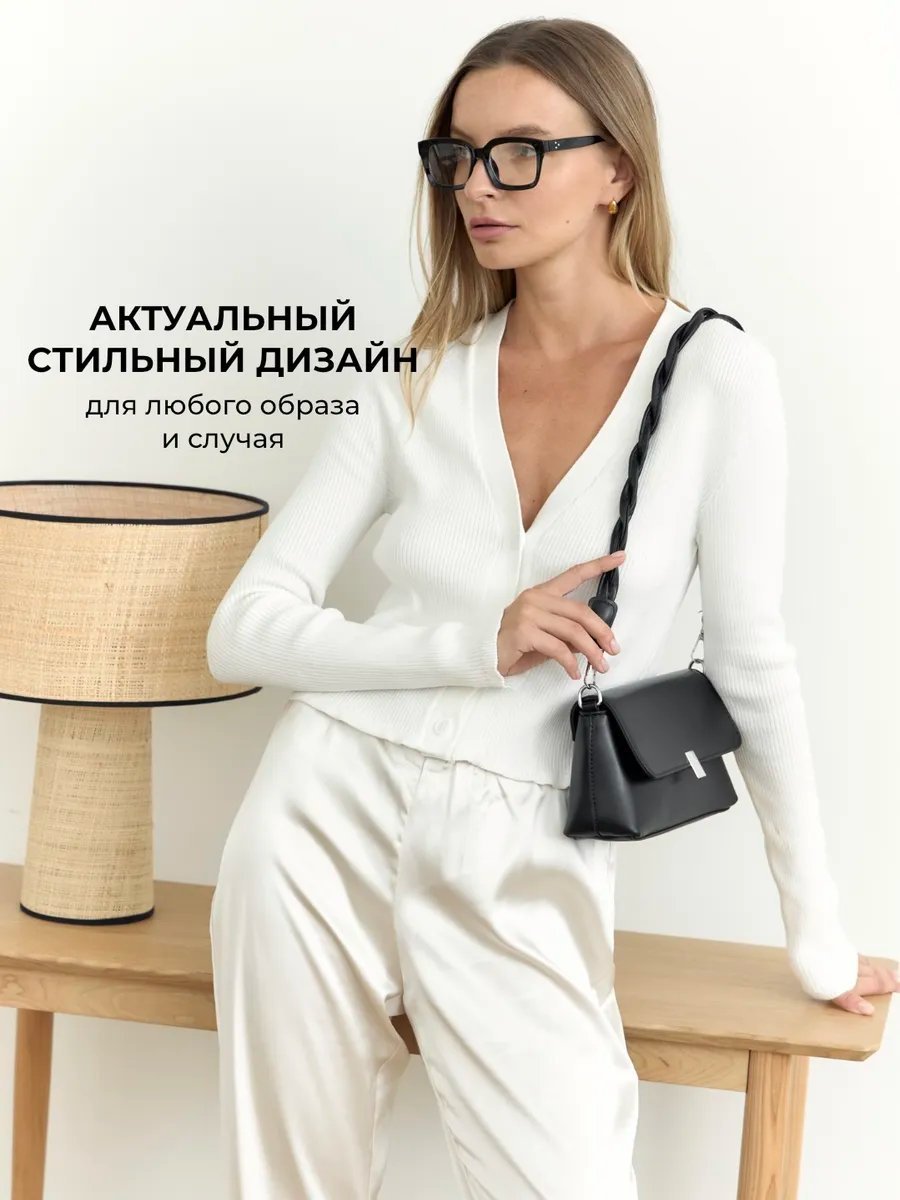 Сумка багет Ceice экокожа черный купить,NaN