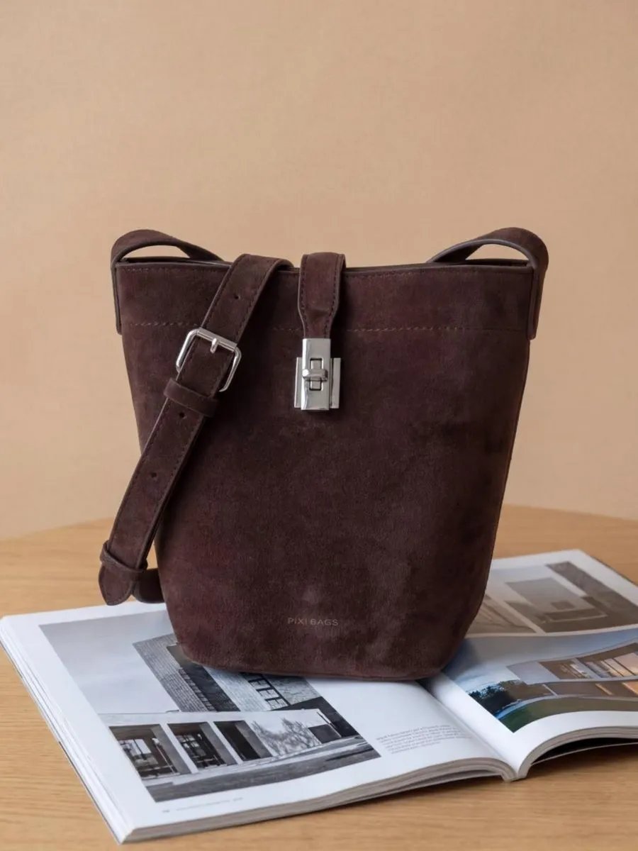 Сумка кросс-боди PIXI BAGS текстиль коричневый купить,NaN