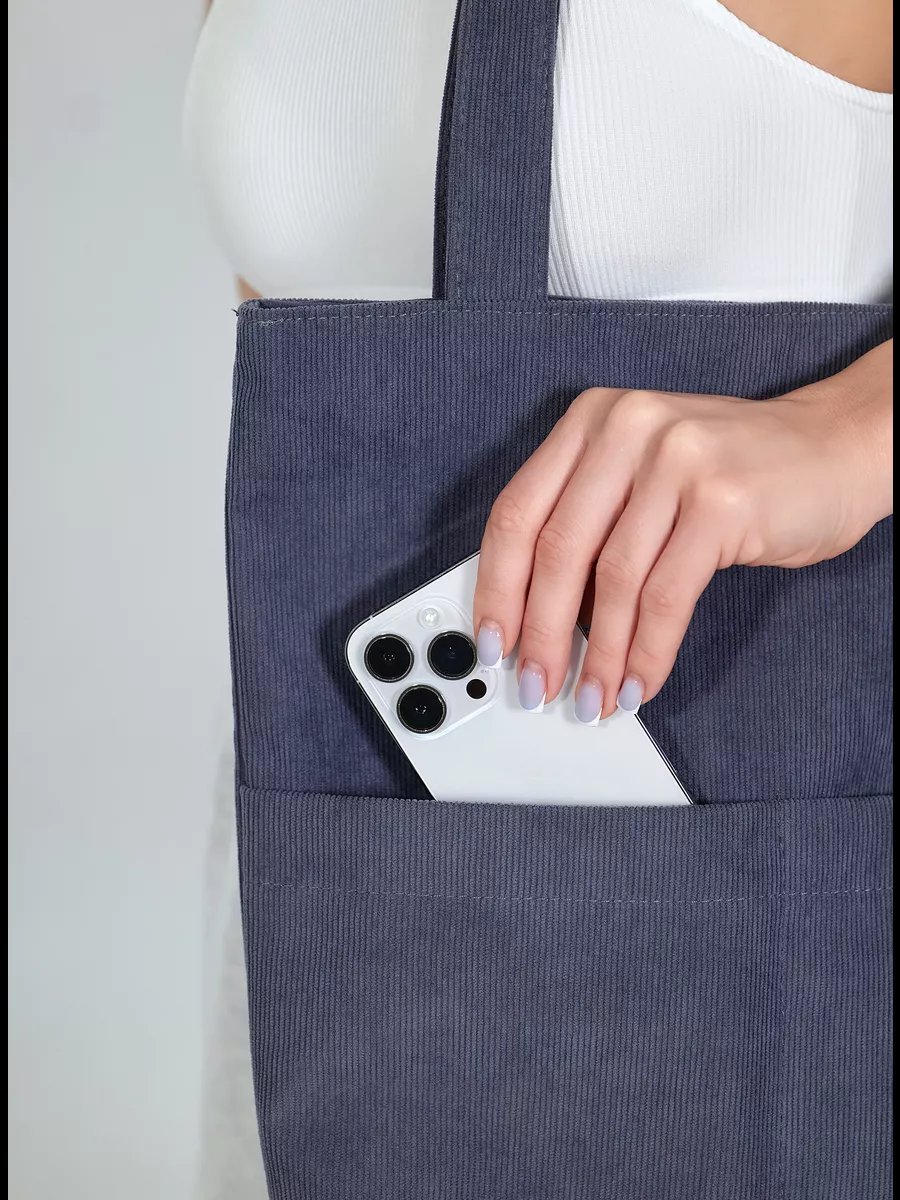 Сумка шоппер BAG13 хлопок серый купить,NaN