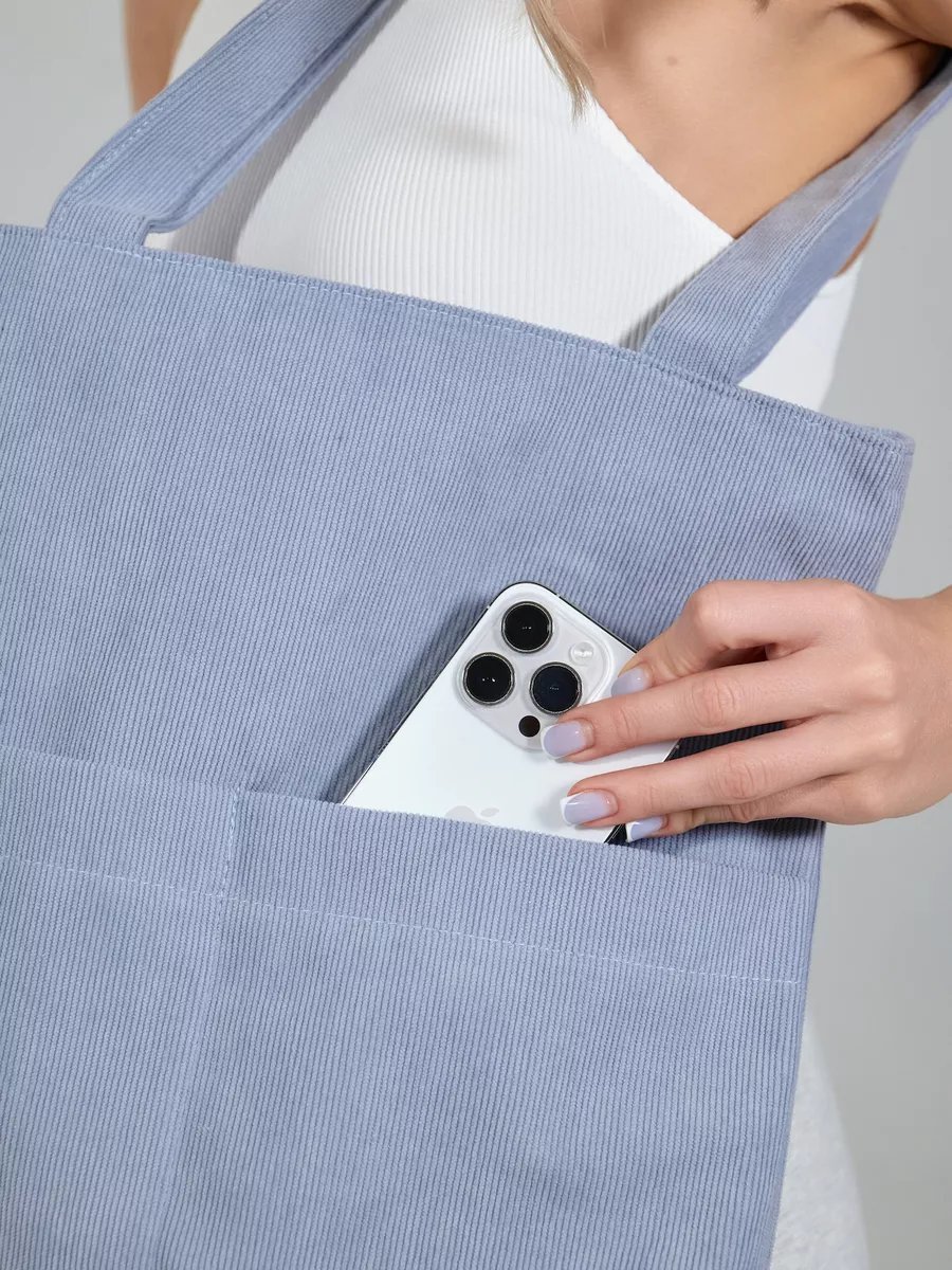 Сумка шоппер BAG13 полиэстер голубой купить,NaN
