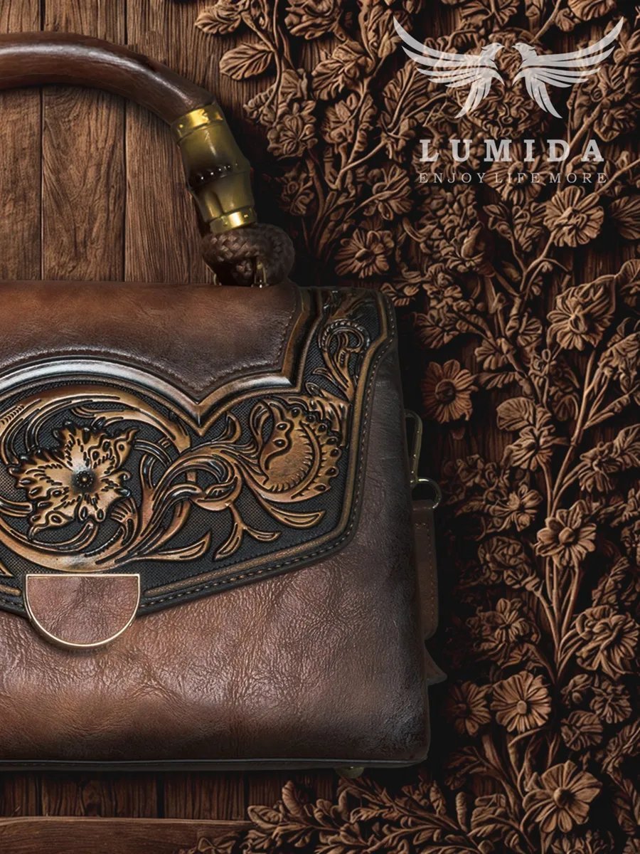 Мини-сумка Lumida натуральная кожа коричневый купить,NaN
