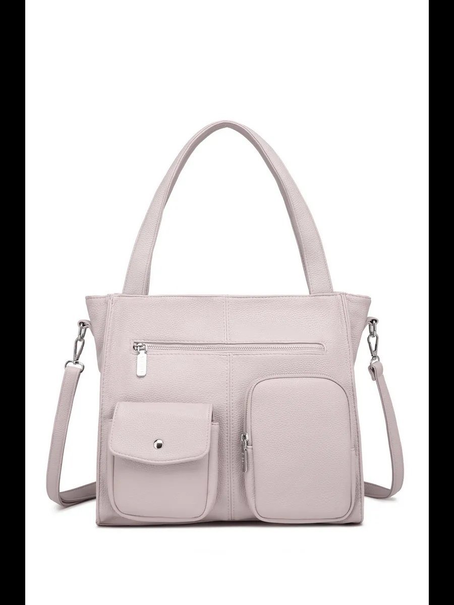 Сумка шоппер MiniBags экокожа бежевый купить,NaN