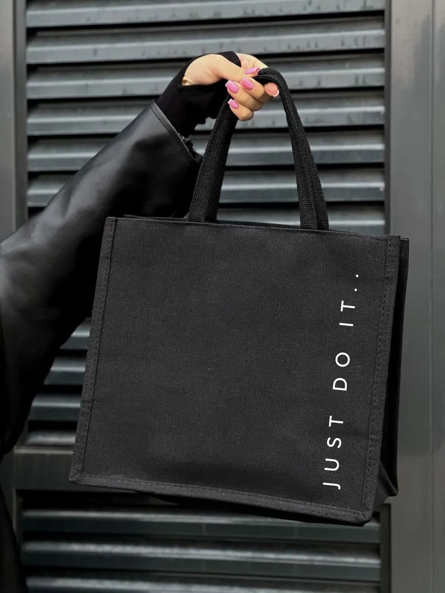 Сумка шоппер Bolso de Senora канвас черный купить,NaN