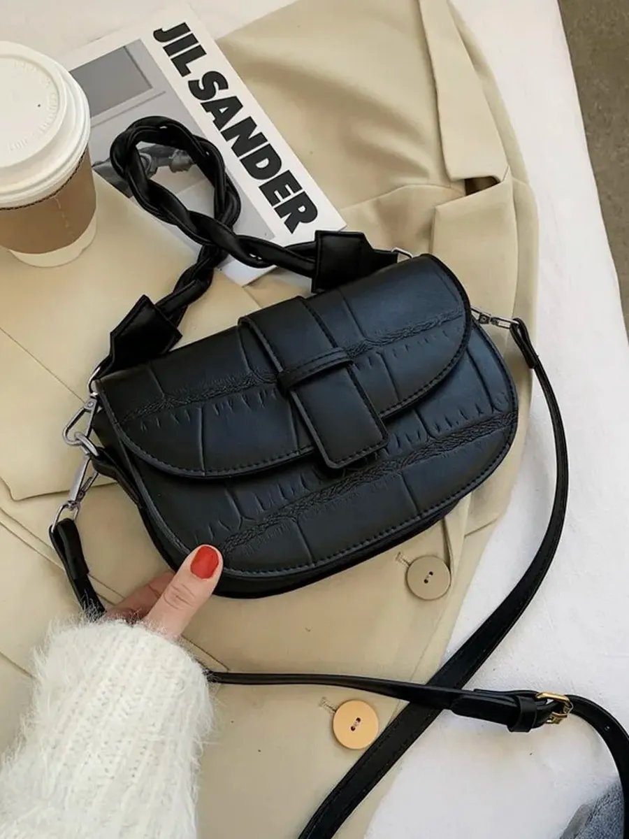 Сумка багет heybags экокожа черный купить,NaN