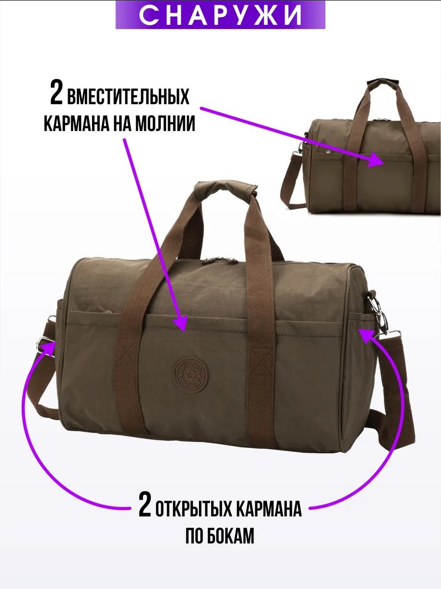 Сумка тоут Mindesa полиэстер коричневый купить,NaN