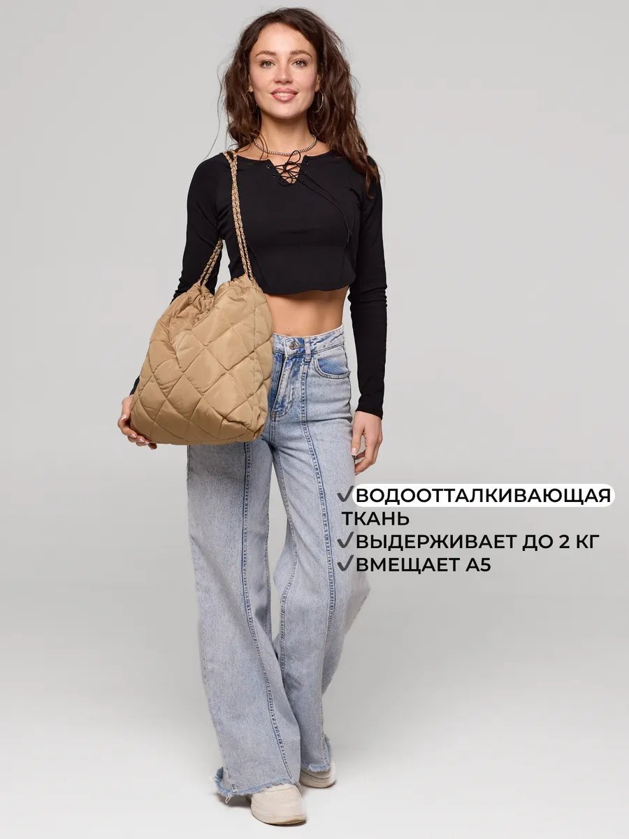 Сумка шоппер REBEL CHIC полиэстер желтый купить,NaN