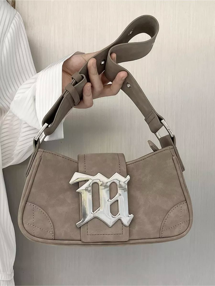Сумка багет TrendyBags полиэстер бежевый купить,NaN