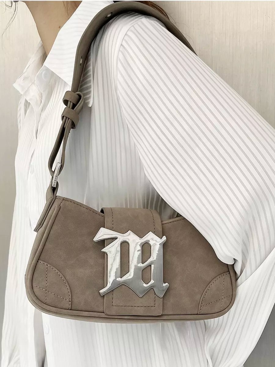 Сумка багет TrendyBags полиэстер бежевый купить,NaN