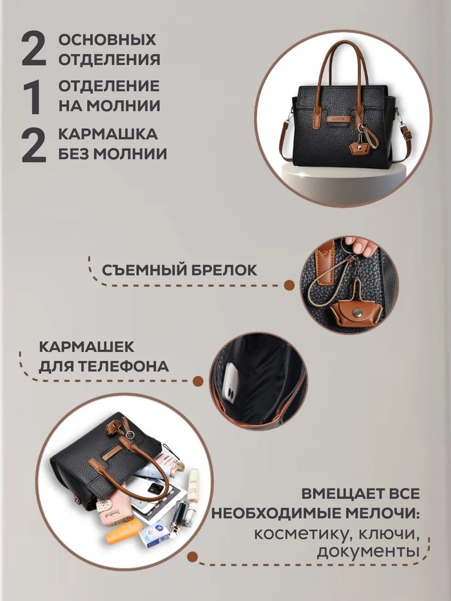 Сумка кросс-боди CITYLANS искусственная кожа черный купить,NaN