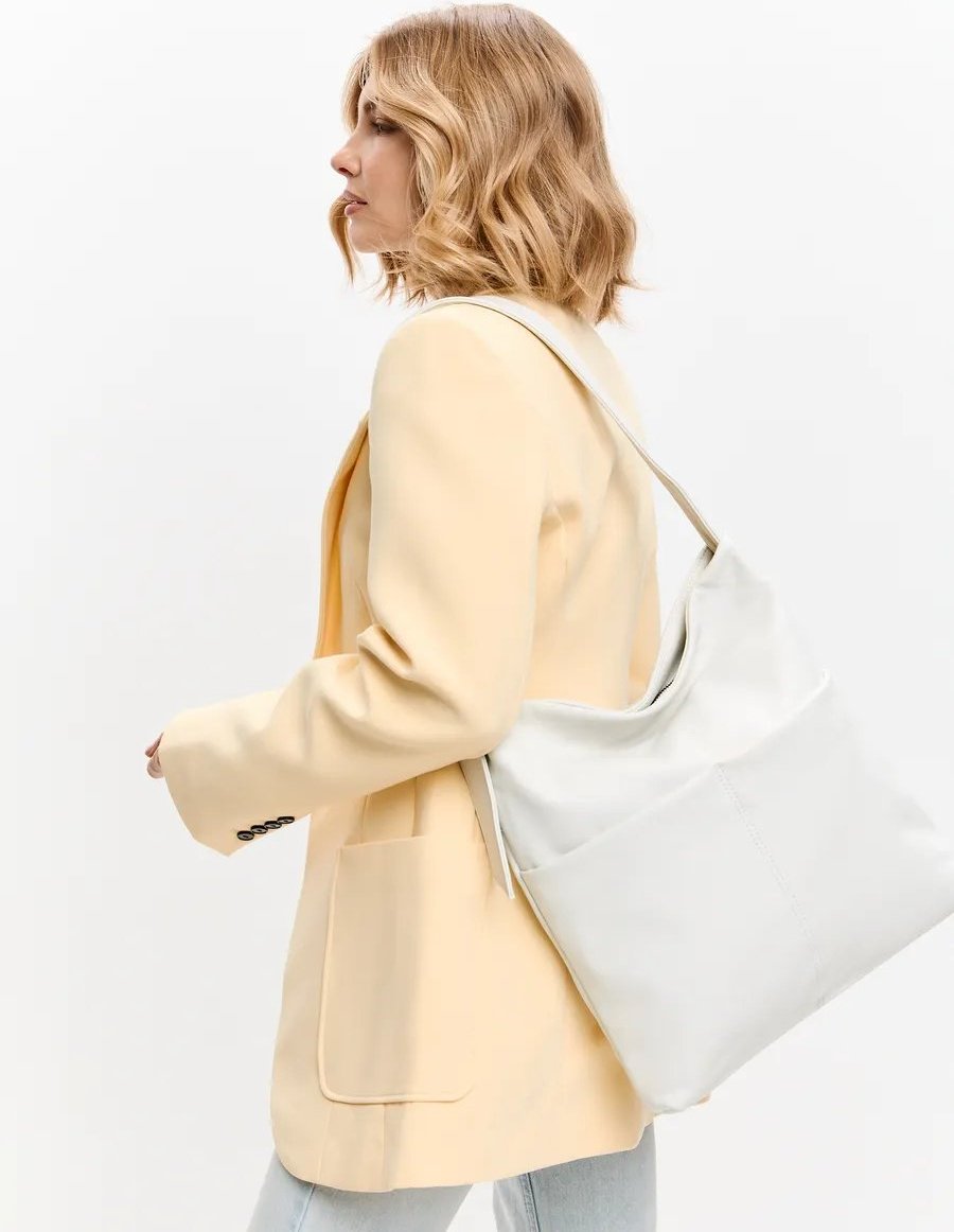 Сумка шоппер FEELBAGS натуральная кожа белый купить,NaN