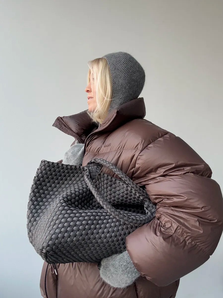 Сумка шоппер WEEKEND AESTHETIC текстиль серый купить,NaN