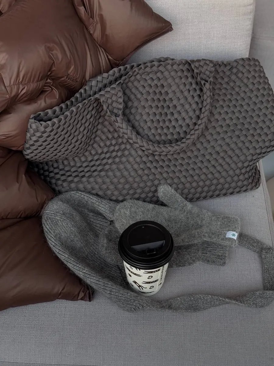 Сумка шоппер WEEKEND AESTHETIC текстиль серый купить,NaN