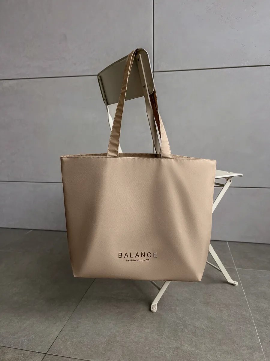 Сумка шоппер VO.SHOPPING полиэстер бежевый купить,NaN