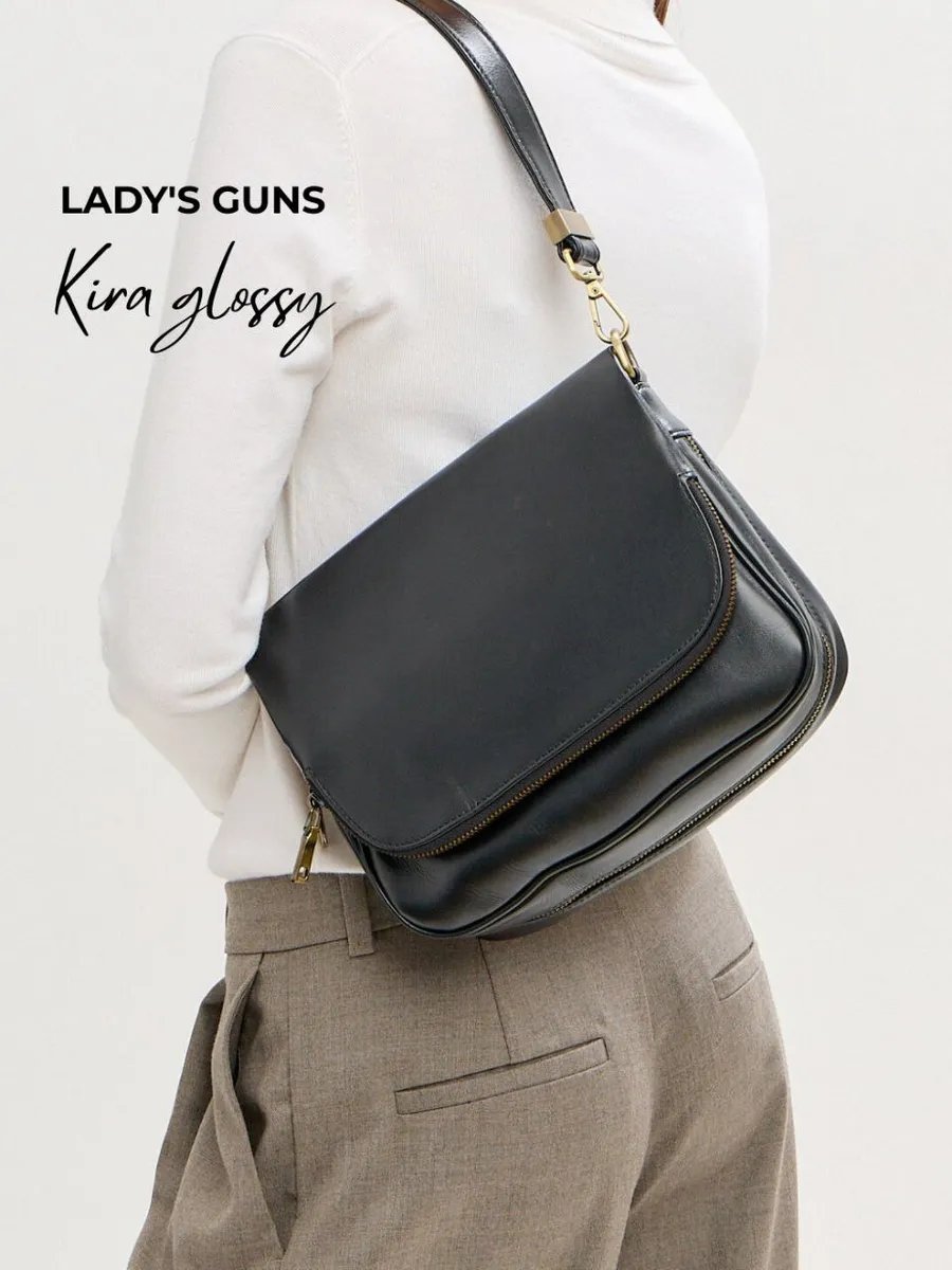 Сумка кросс-боди Lady's Guns натуральная кожа черный купить,NaN