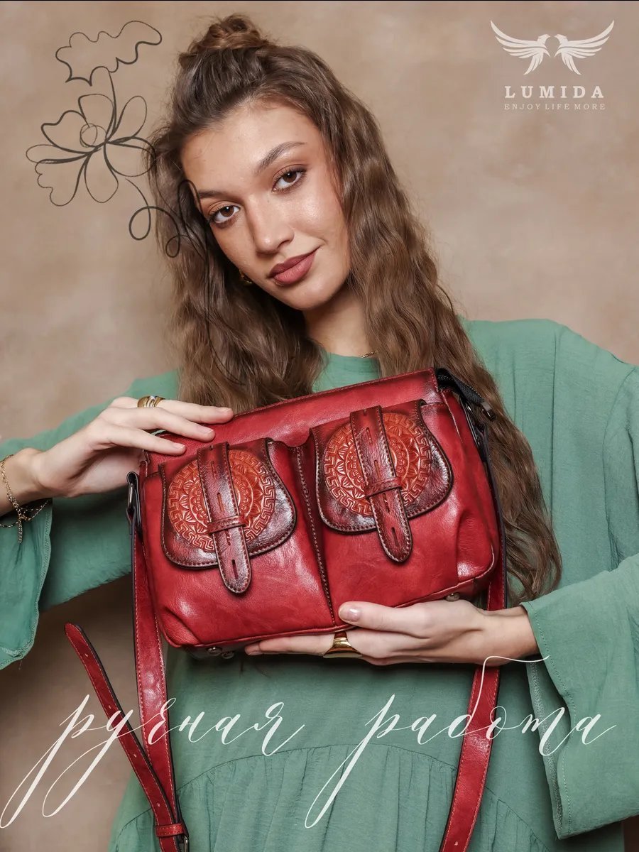 Мини-сумка Lumida текстиль красный купить,NaN