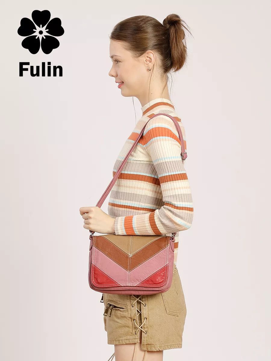 Сумка кросс-боди FULIN экокожа розовый купить,NaN
