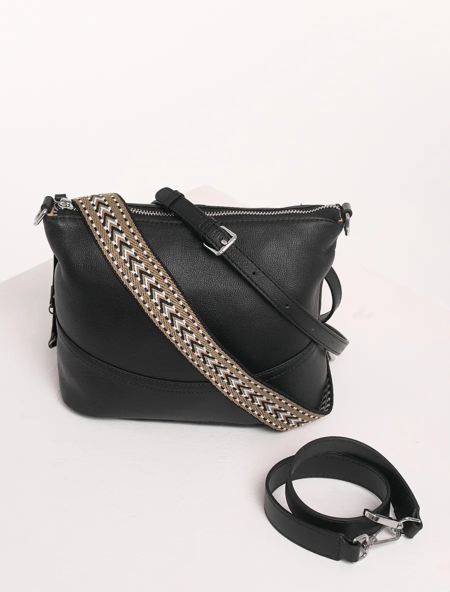 Сумка кросс-боди TUA accessories натуральная кожа черный купить,NaN