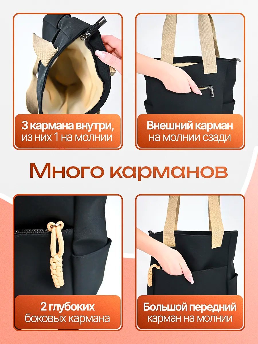 Сумка шоппер хлопок коричневый купить,NaN