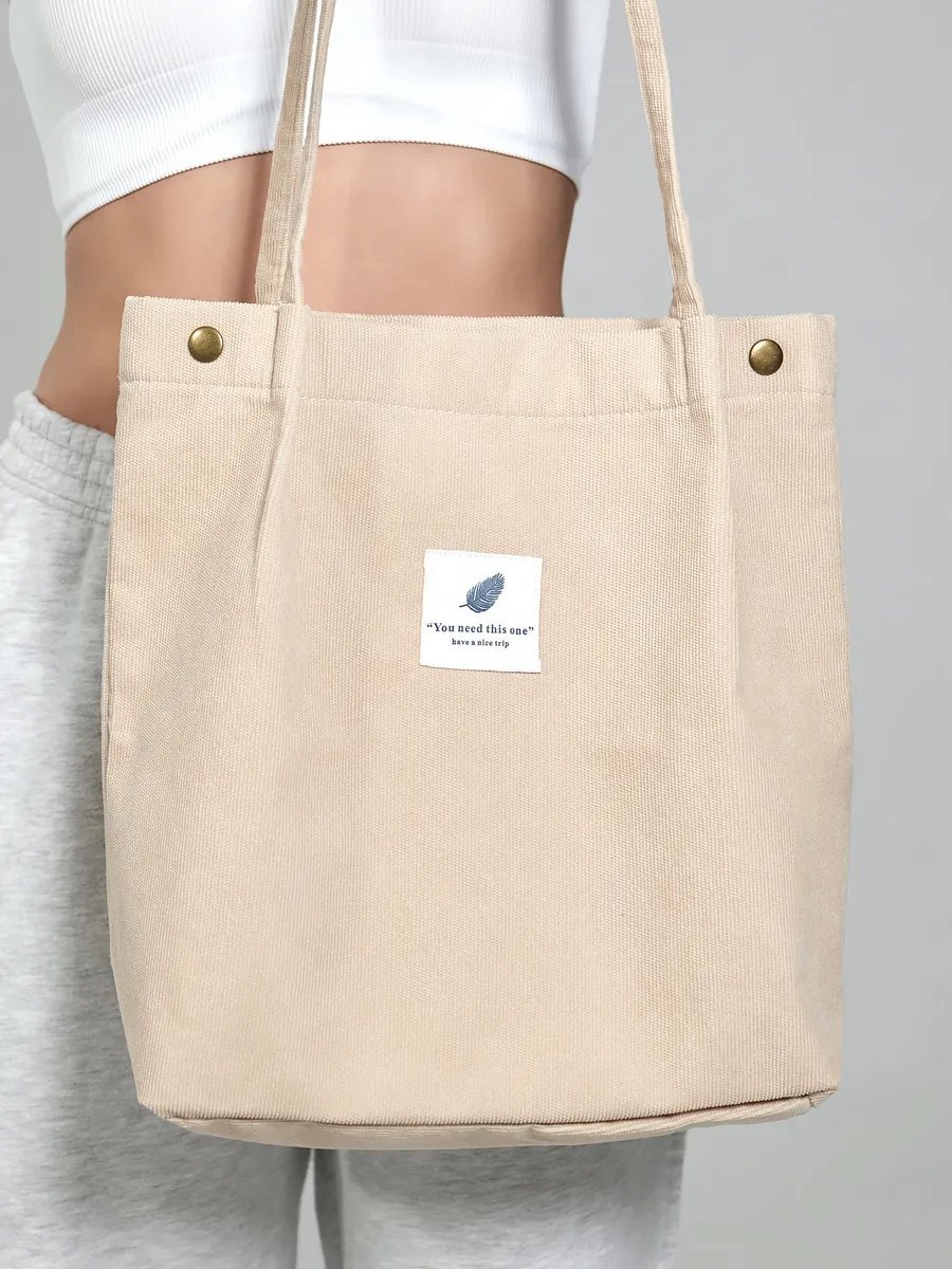 Сумка шоппер BAG13 вельвет бежевый купить,NaN
