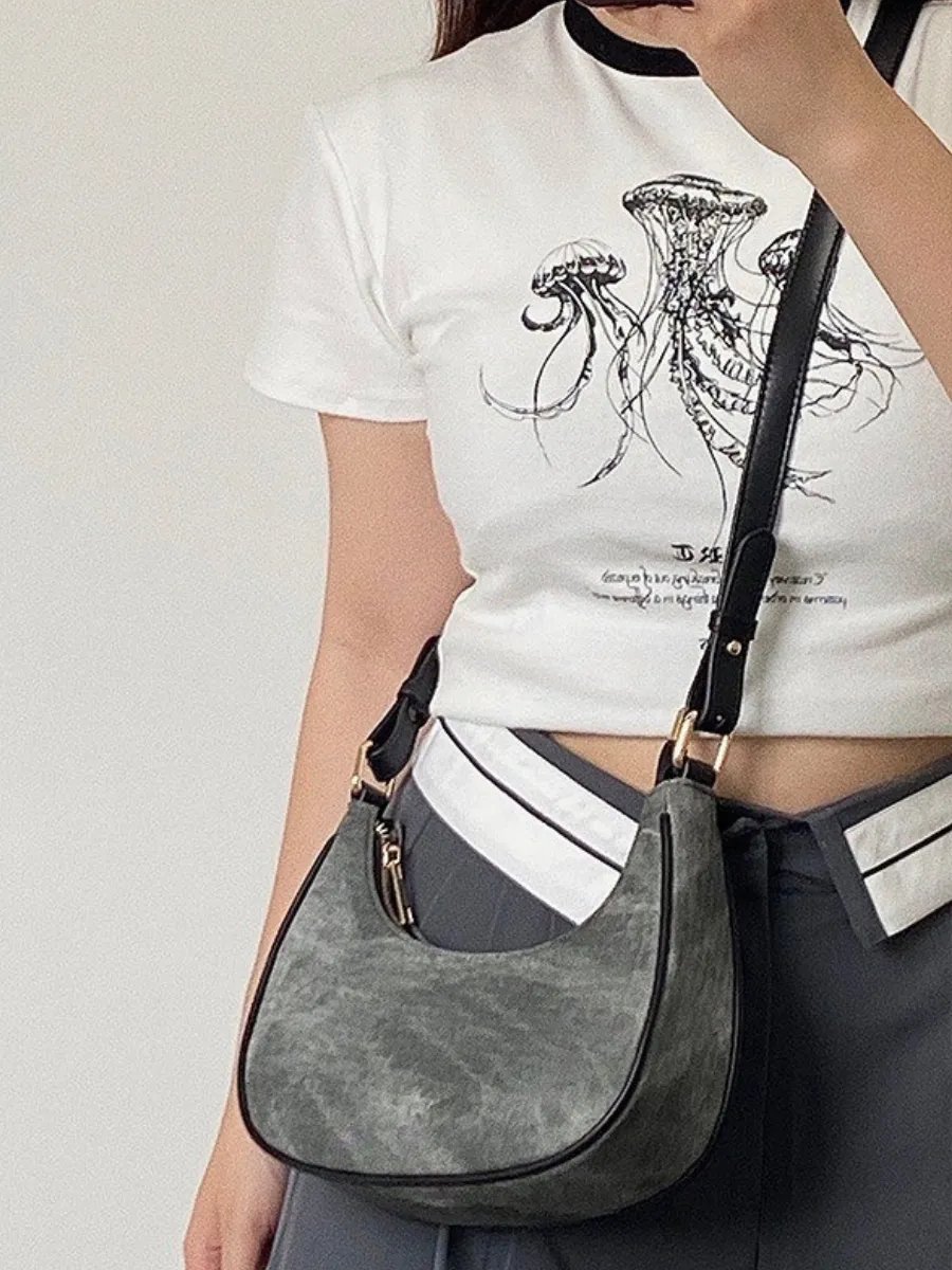 Сумка багет Rare accessories натуральная кожа черный купить,NaN