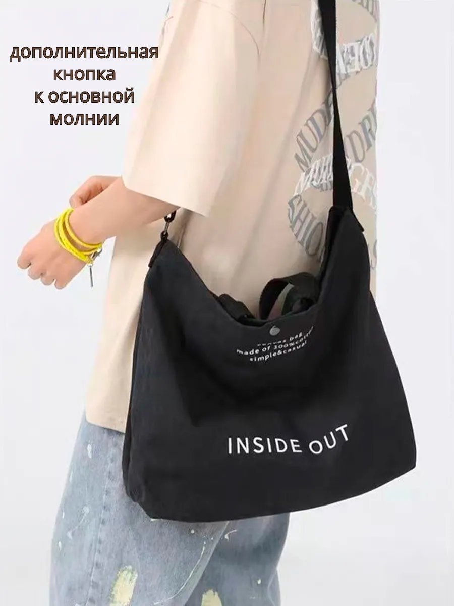 Сумка шоппер CollectionAce канвас черный купить,NaN
