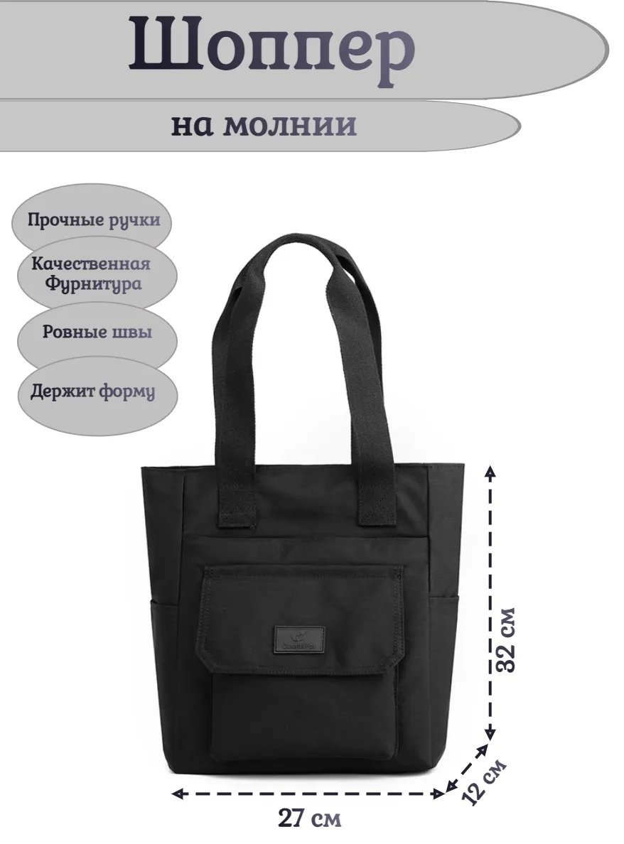 Сумка шоппер оксфорд черный купить,NaN