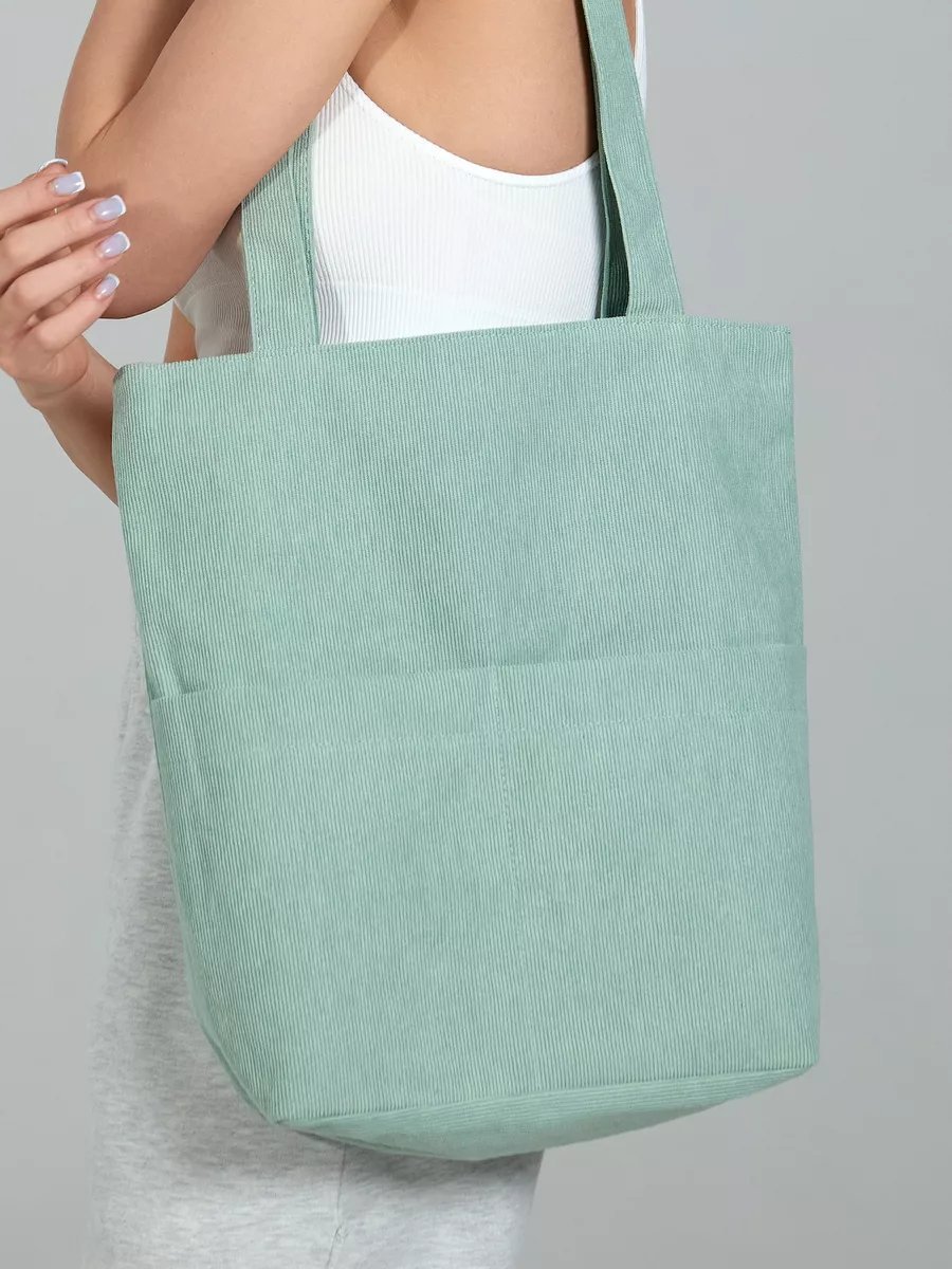 Сумка шоппер BAG13 полиэстер зеленый купить,NaN