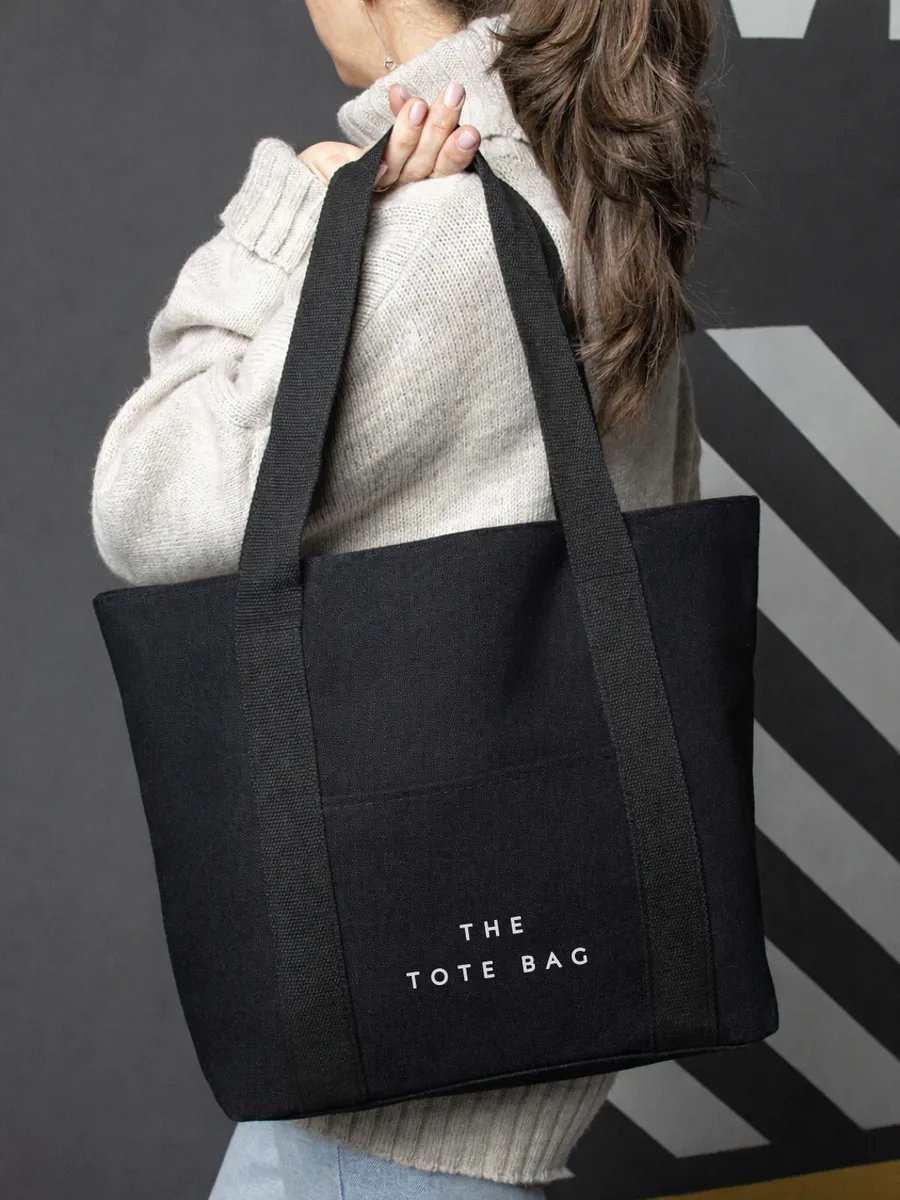 Сумка шоппер Bolso de Senora канвас черный купить,NaN