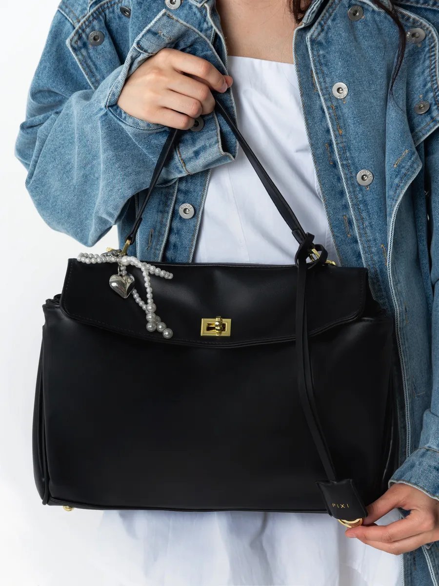 Сумка кросс-боди PIXI BAGS экокожа черный купить,NaN