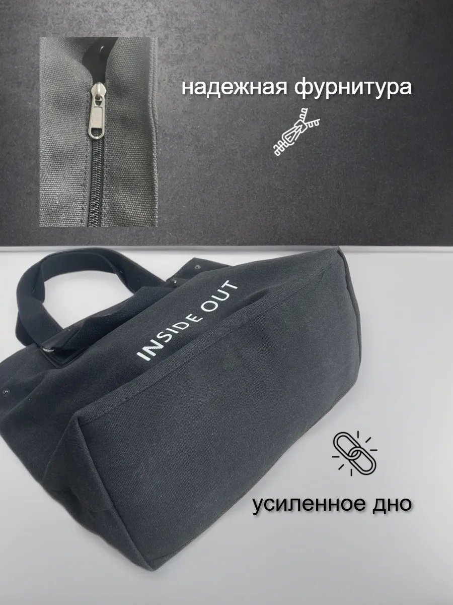 Сумка шоппер хлопок черный купить,NaN