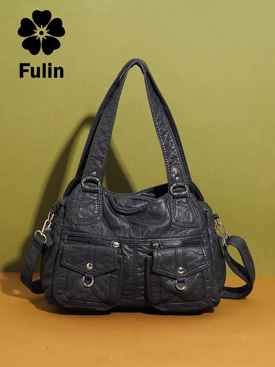 Мини-сумка FULIN экокожа синий купить,NaN