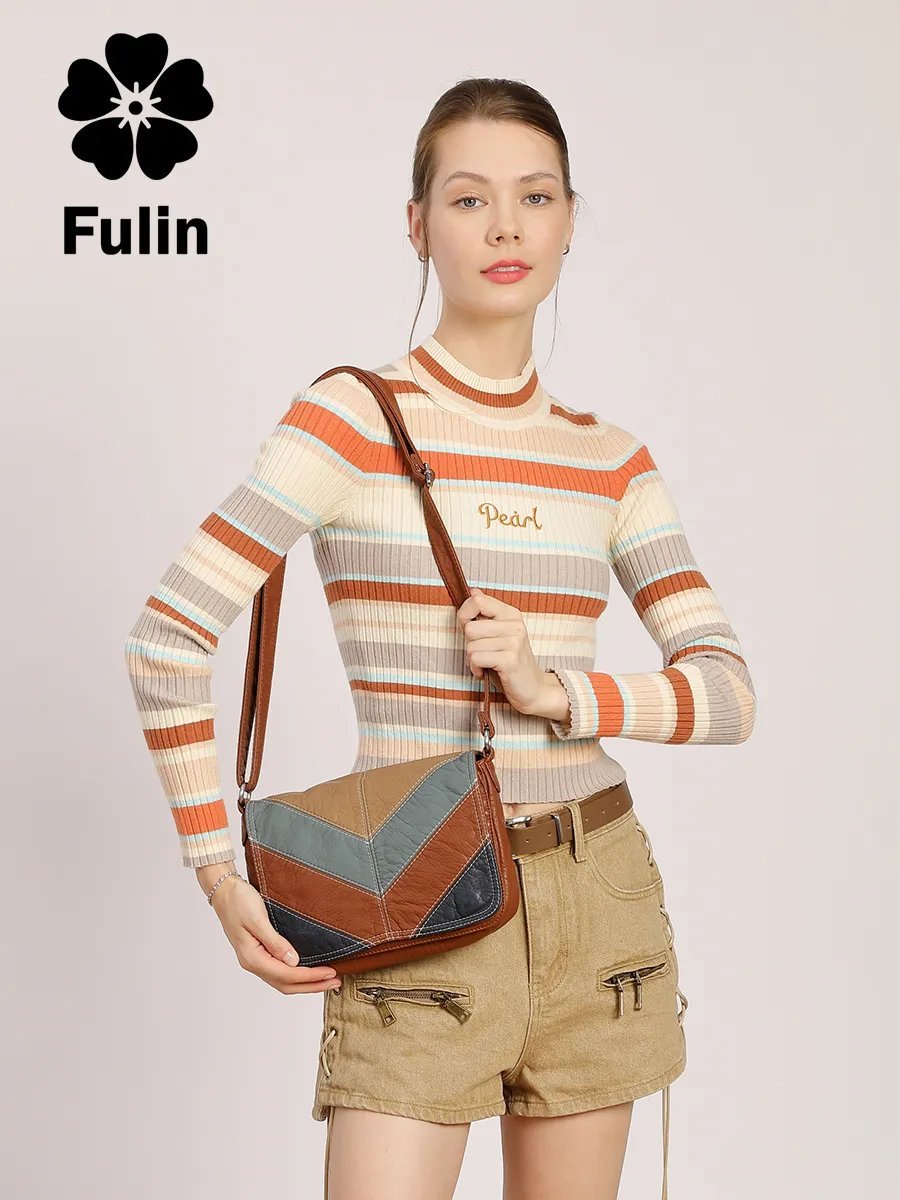 Сумка кросс-боди FULIN экокожа коричневый купить,NaN