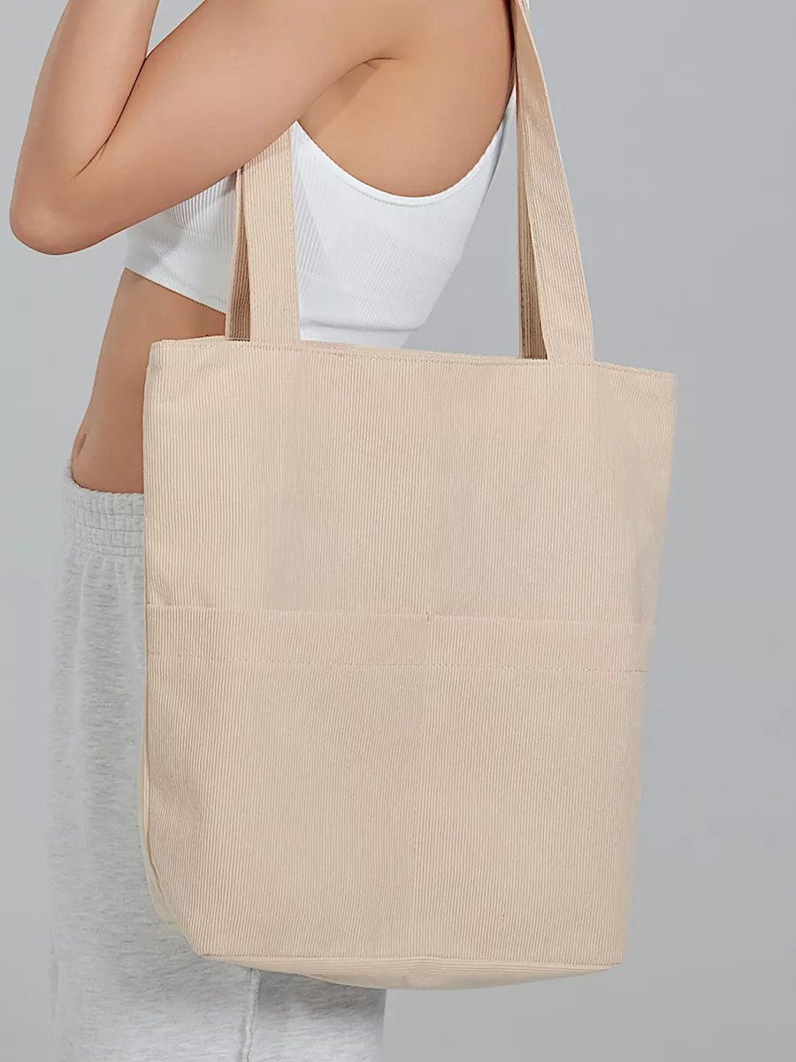 Сумка шоппер BAG13 хлопок бежевый купить,NaN